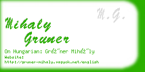 mihaly gruner business card